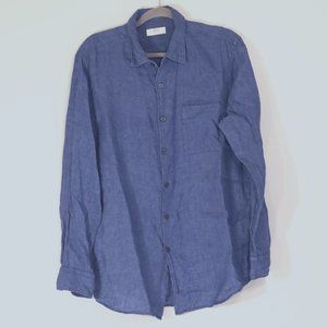 Blue Linen Button-up